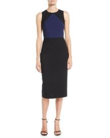 Diane von Furstenberg Sleeveless Tailored Colorblock Midi Dress at Bergdorf Goodman